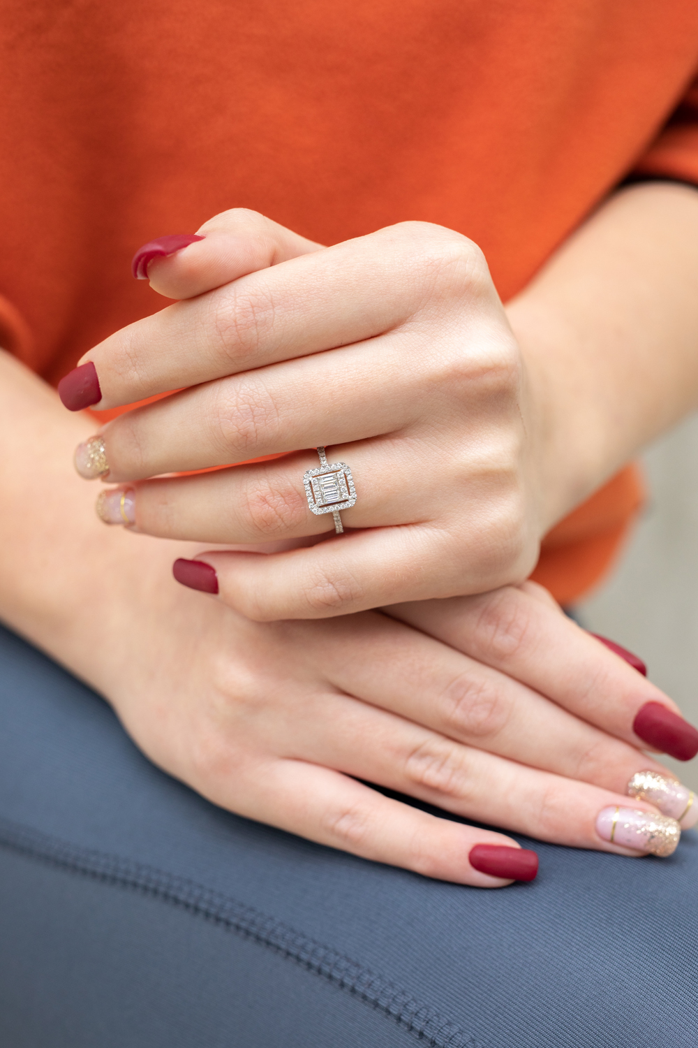 0,52 Ct. Pırlanta Baget Yüzük